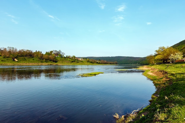 Spring Dnister river canyon