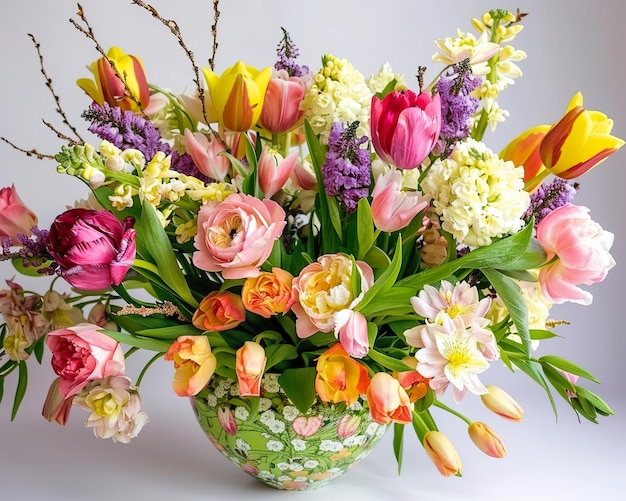 Spring Essence in Floral Arrangements Blooming Beauty Captured