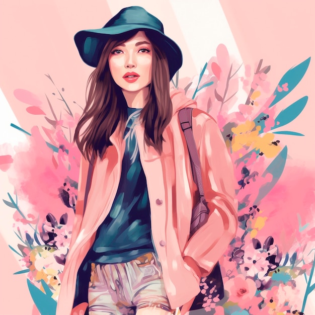 Premium Photo  Spring fashion show illustration designer clothes