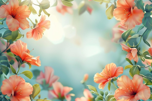 Spring Floral Background created with Generative AI
