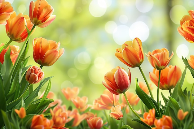 ジェネレーティブAIで作成された春の花の背景