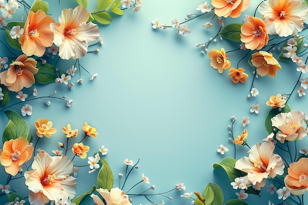 Spring Floral Background created with Generative AI