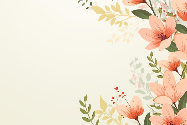 Photo spring floral background with copy space