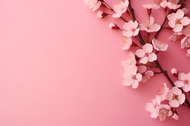 Spring flower background with text space