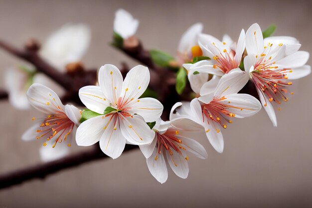 Photo spring flower branch background