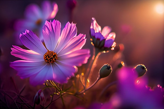 Spring flower on natural background Creative AI