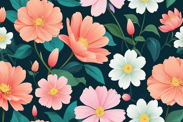 Spring Flower Natural Background Illustration AI Generative