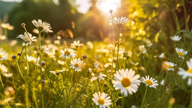 春の花がクローズアップ