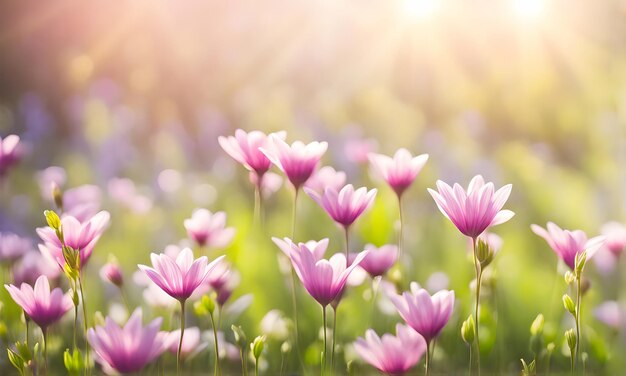 Spring flowers create a smooth and vibrant background