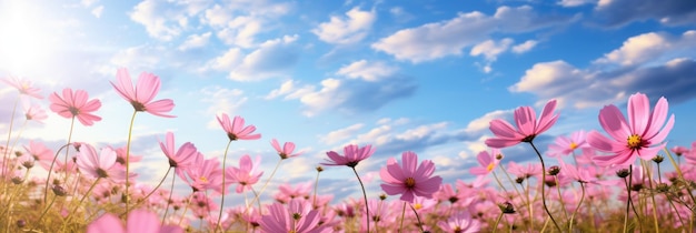 spring flowers on the field