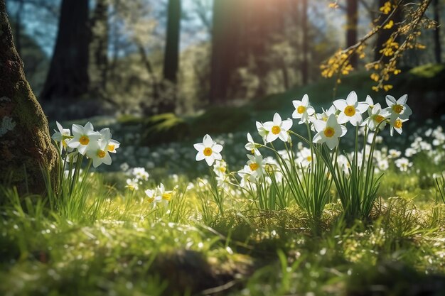 spring flowers in the forest