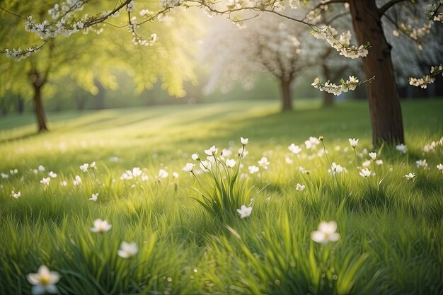 草の中の春の花