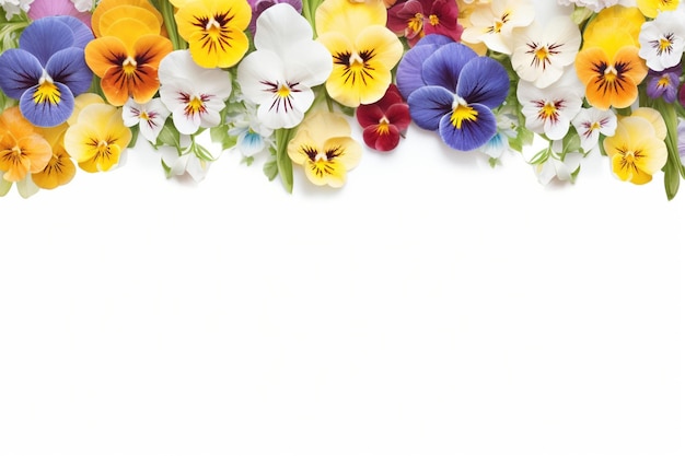spring flowers isolated on white