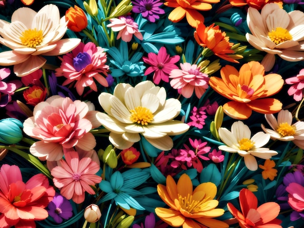 Spring flowers vector