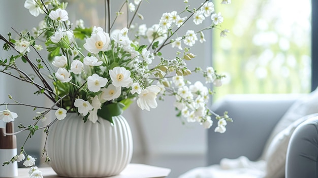 Spring flowers in vintage vase beautiful floral arrangement home decor wedding and florist design