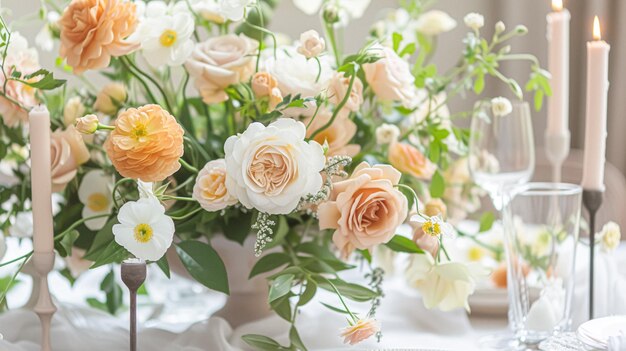 ヴィンテージの花瓶で春の花を飾る 美しい花のアレンジ 家庭装飾 結婚式と花屋のデザイン