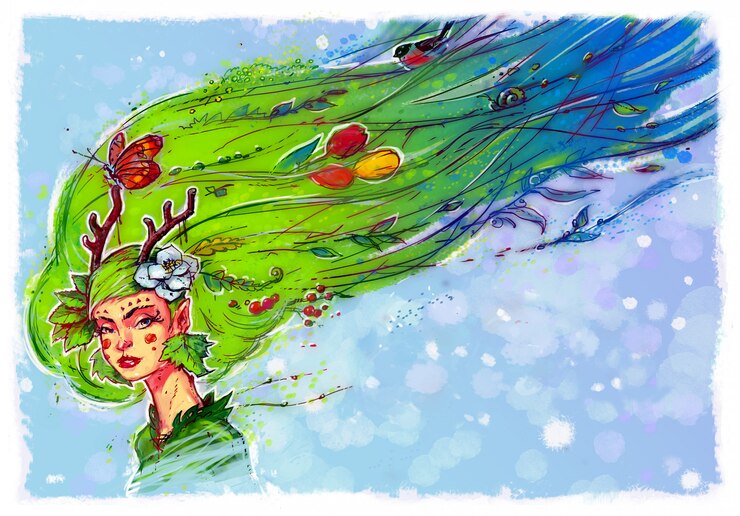 फोटो spring girl. change of seasons.