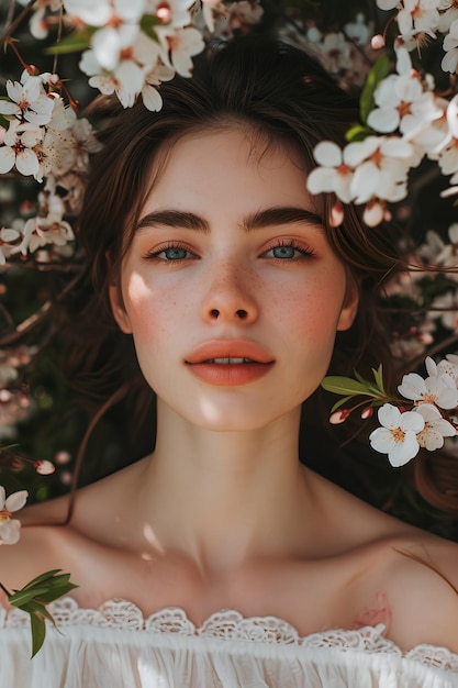 Spring Glow A Beautiful Womans SelfCare Routine with Natural Makeup