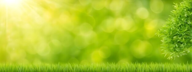 Photo spring green background with green bush