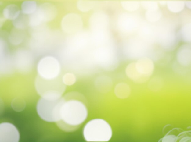 Spring green dream abstract banner with soft green blur background