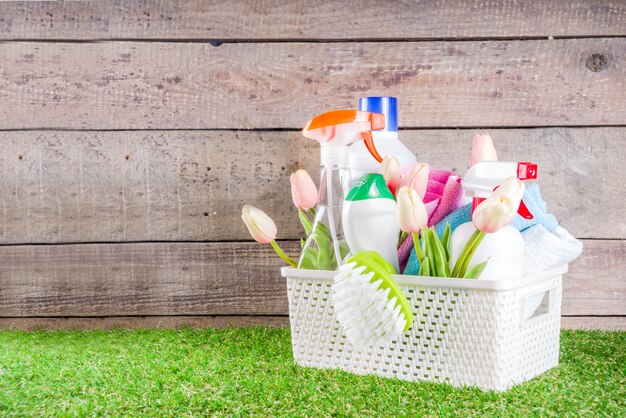 Spring home cleaning concept