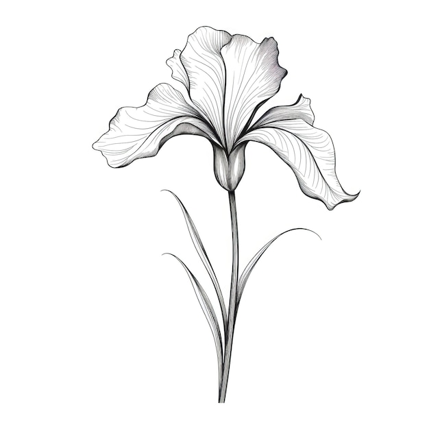 Photo spring iris flower ai generated