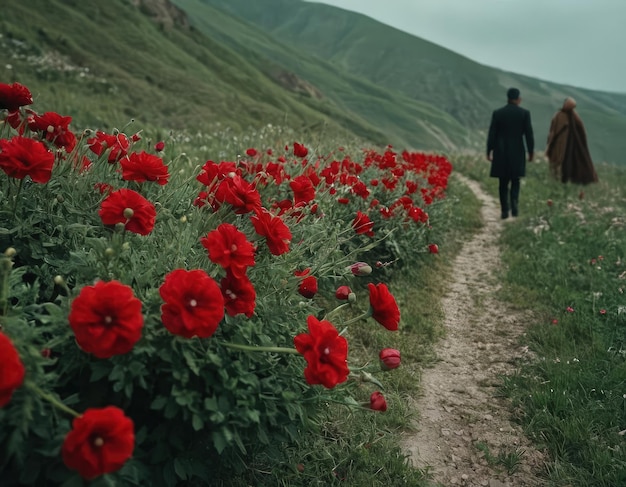 Spring landscape of Azerbaijan ai generative