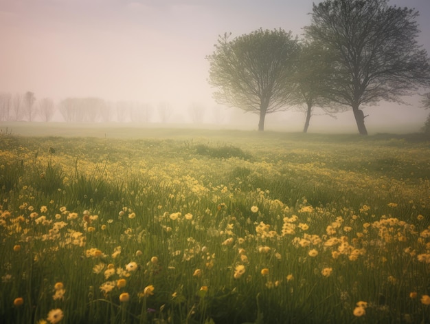 Spring landscapes generative ai