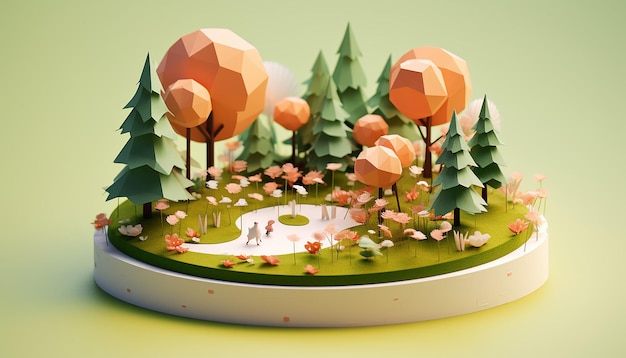 Photo spring minimalist diorama