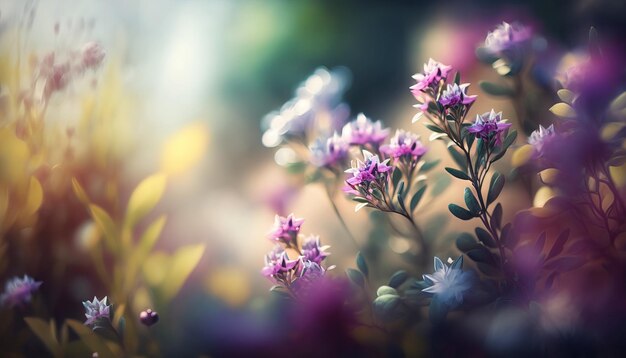 Spring Nature Background Scene. AI generative.