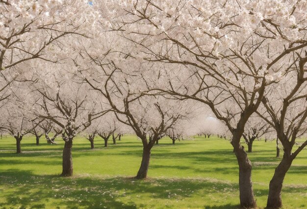 Photo spring in the park