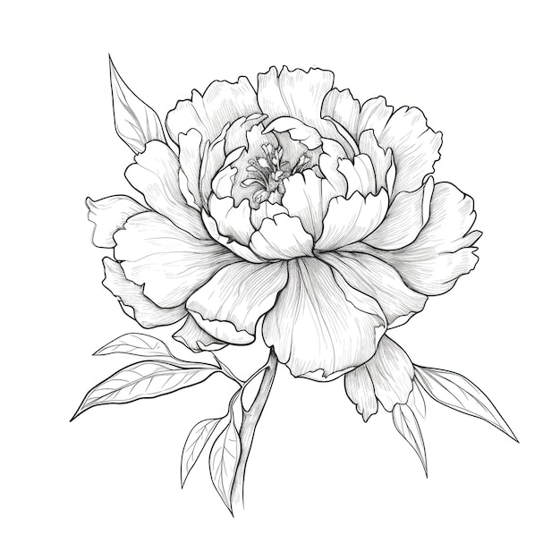 Spring peonies ai generated