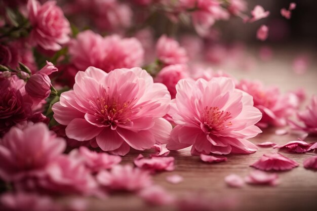 Photo spring pink blooms a soft touch