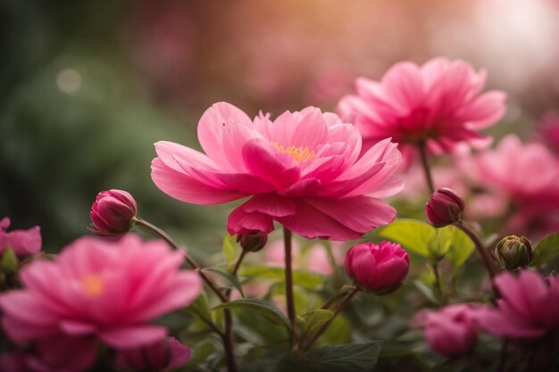 Photo spring pink blooms a soft touch