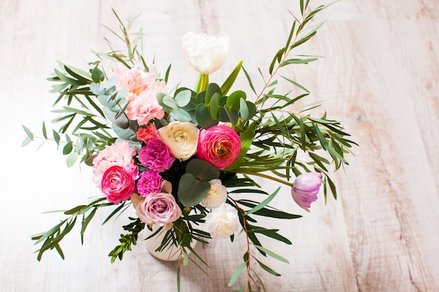 Spring pink bouquet