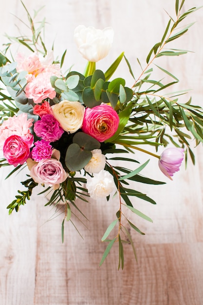 Photo spring pink bouquet