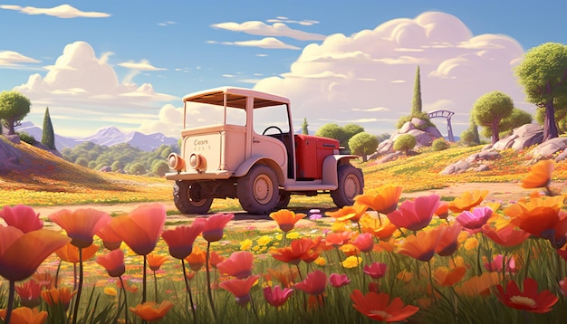 Spring pixar style