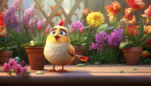 Spring pixar style