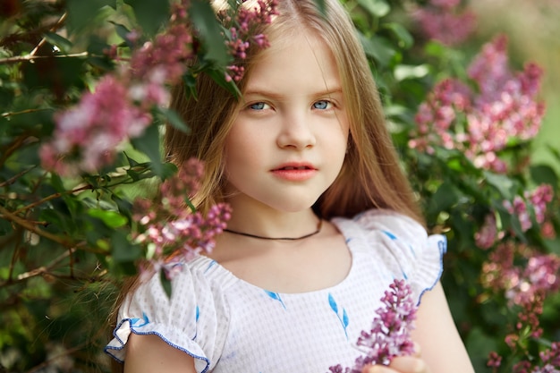 Spring portrait of a child in Park. Funny emotions