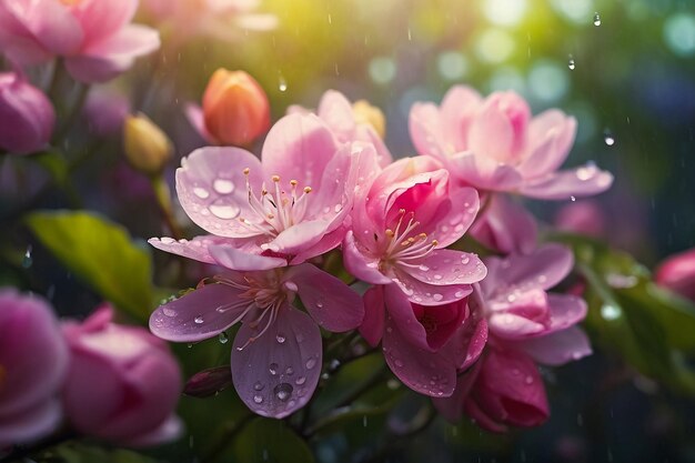 Spring Rain Blooms and Blur