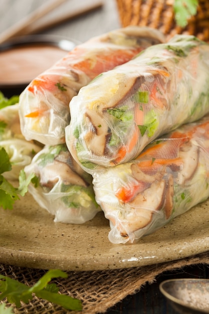 Photo spring roll, asian food