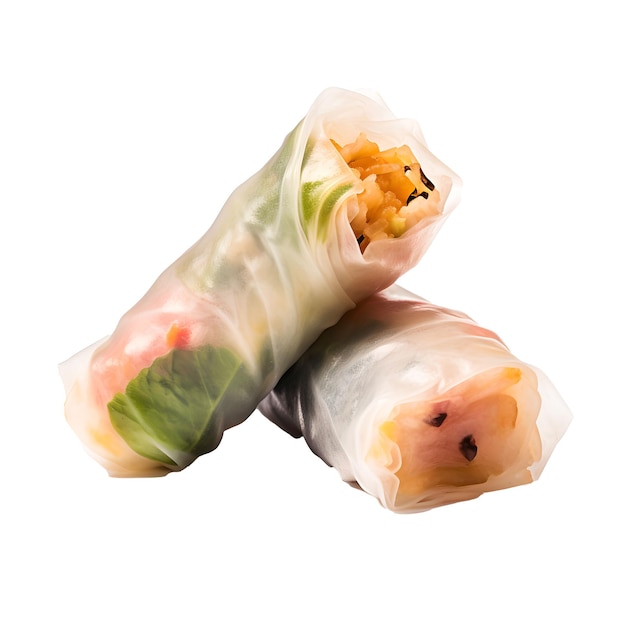 Spring rolls isolate on white background