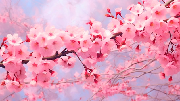 Spring sakura blossom wallpaper generative ai