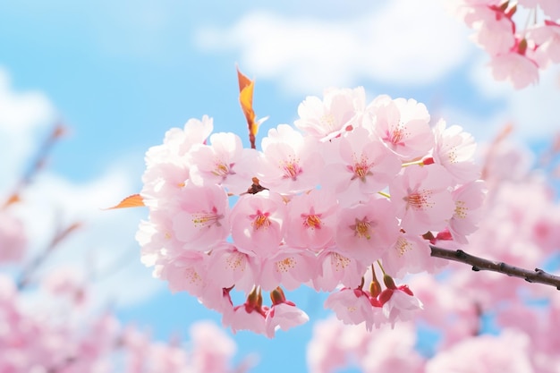 spring sakura cherry blooming flowers