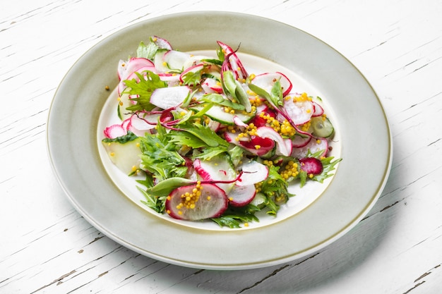 Spring salad with radishes