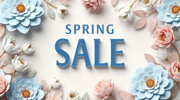 spring sale with flowers