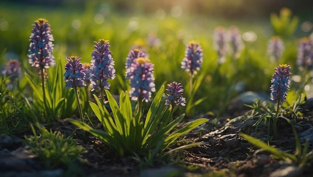 spring season in the green forest