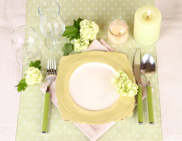 Photo spring table setting