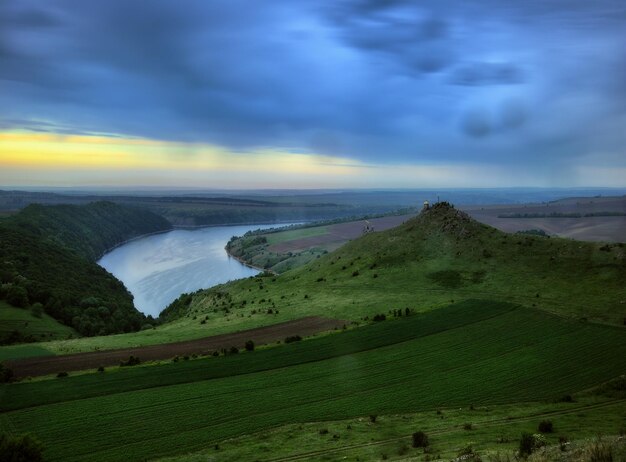 spring view on the Dnister River Canyon