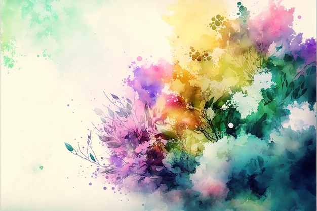 Spring watercolor background Abstract Spring